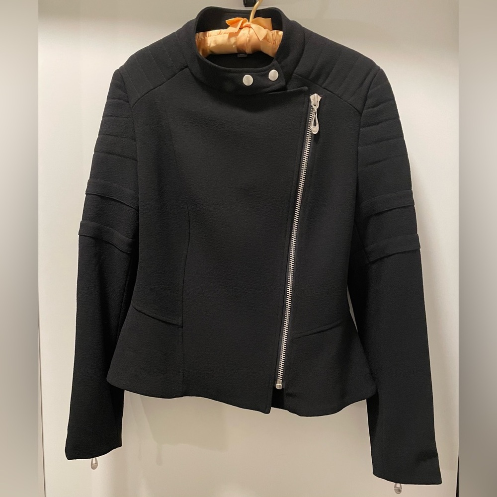 Kenneth Cole Reaction Black Bomber Jacket